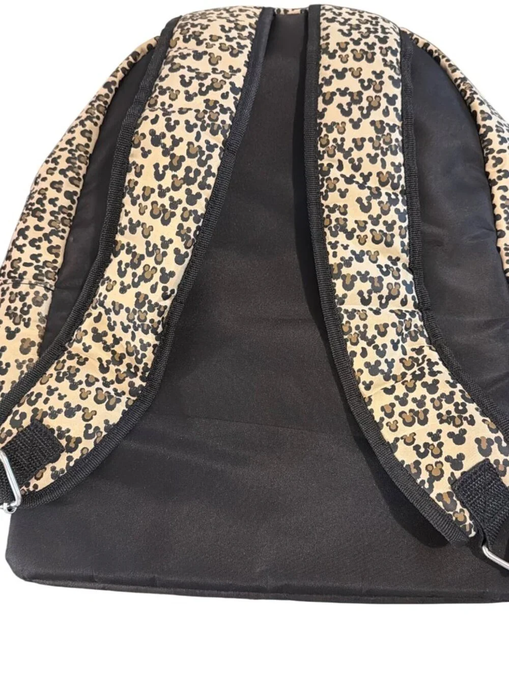 Disney Park Hidden Mickey Mouse Leopard Print Backpack Front Pocket Bookbag RARE